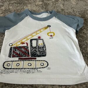 Kids Construction Graphic Tee - Blue & White